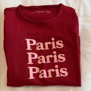 Abercrombie Kids Burgundy Paris Long Sleeve Shirt